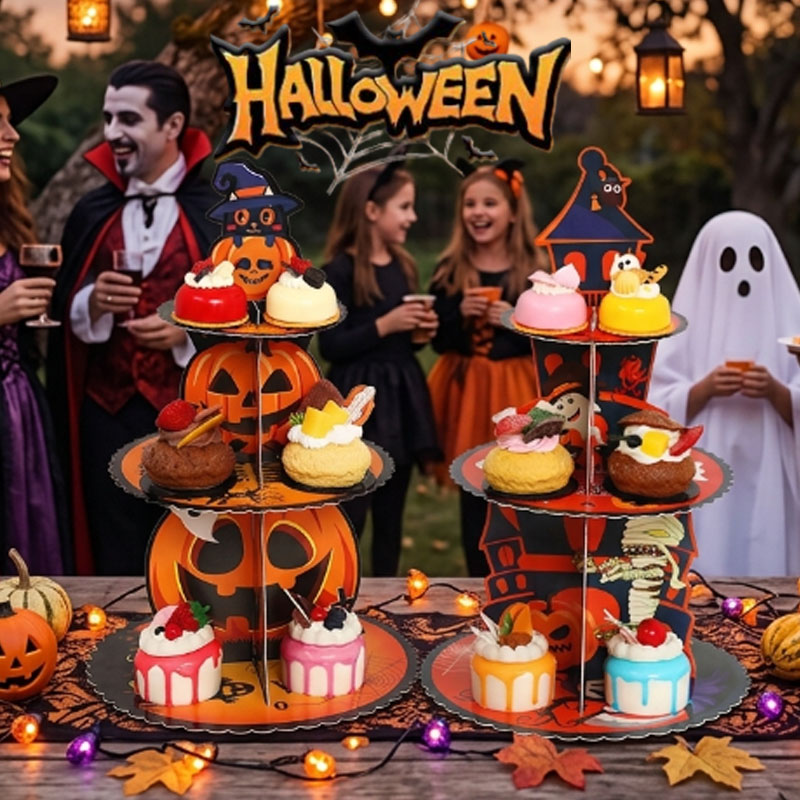 Spider Web Halloween Decoration - 1-4 Pezzi Espositore a 3 Livelli