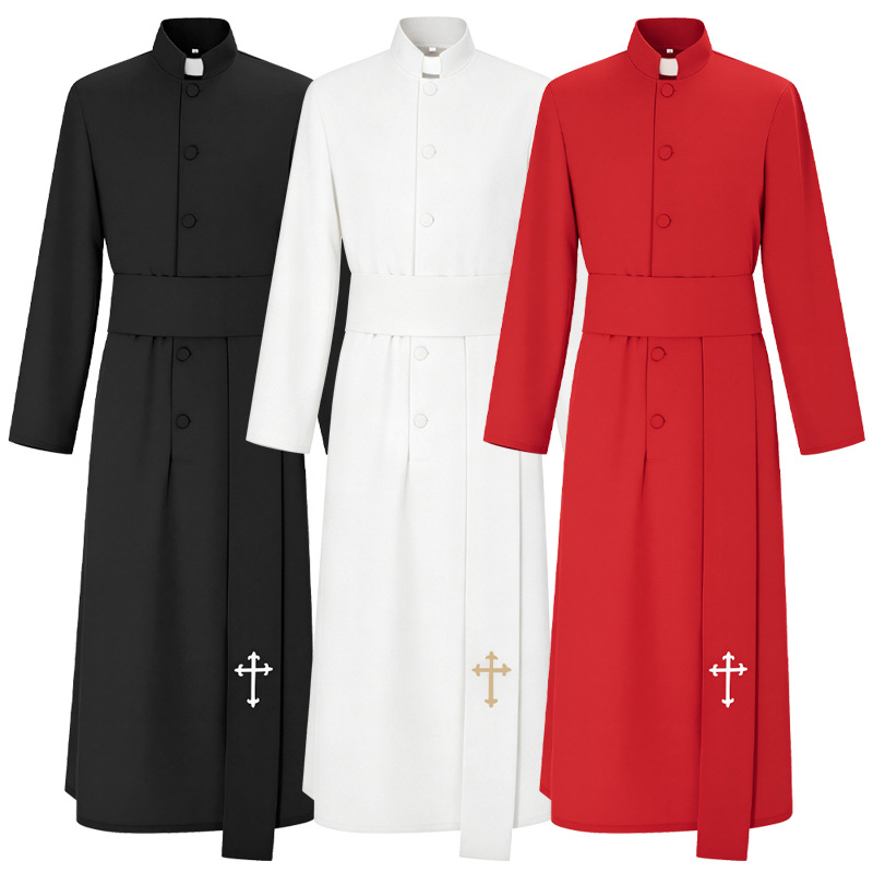 Halloween Costume Adult - Costume da Sacerdote Medievale, Veste Clericale