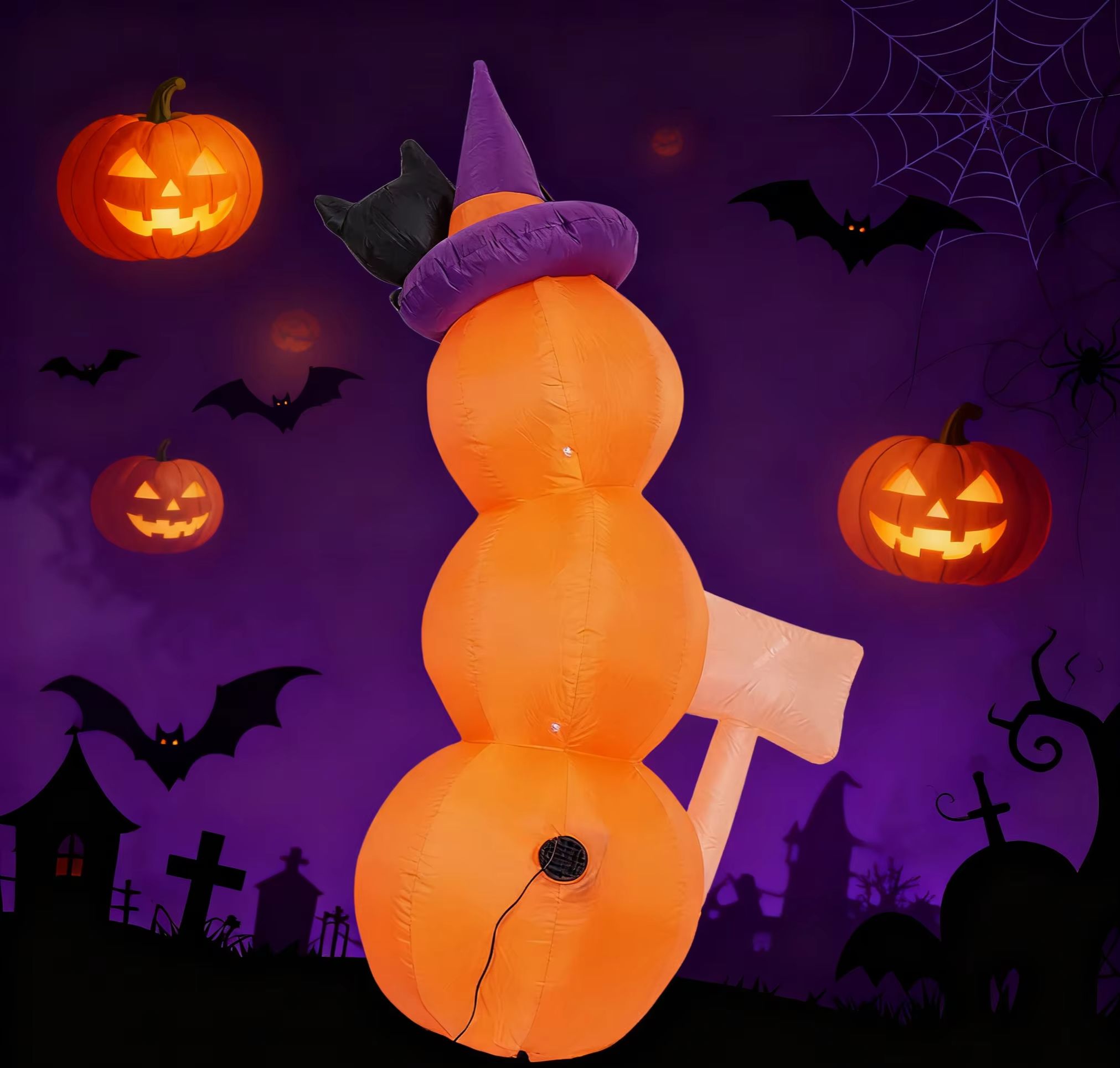 Decorazione da Giardino Gonfia - Halloween Pumpkin Decor Led recensione e prezzo