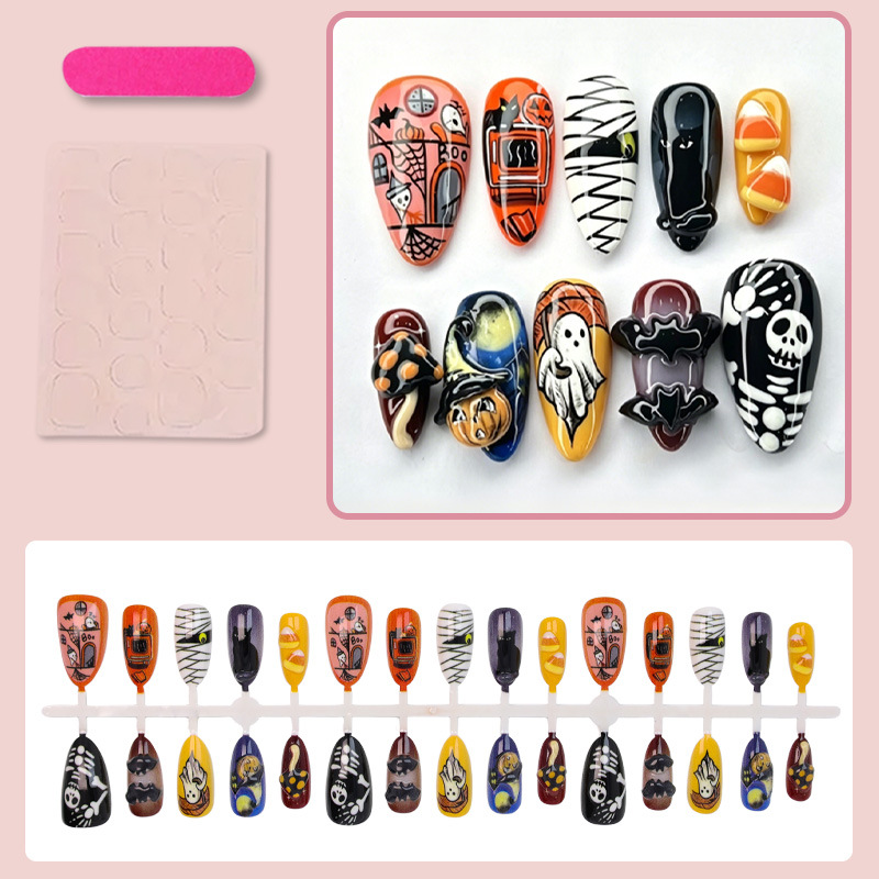 30 pezzi di unghie finte in st - Halloween Skeleton Decoration recensione e prezzo
