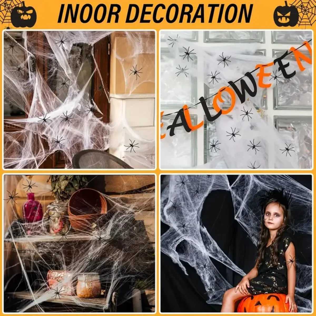 1-20 pezzi, decorazioni di Hal - Spider Web Halloween Decoration recensione e prezzo