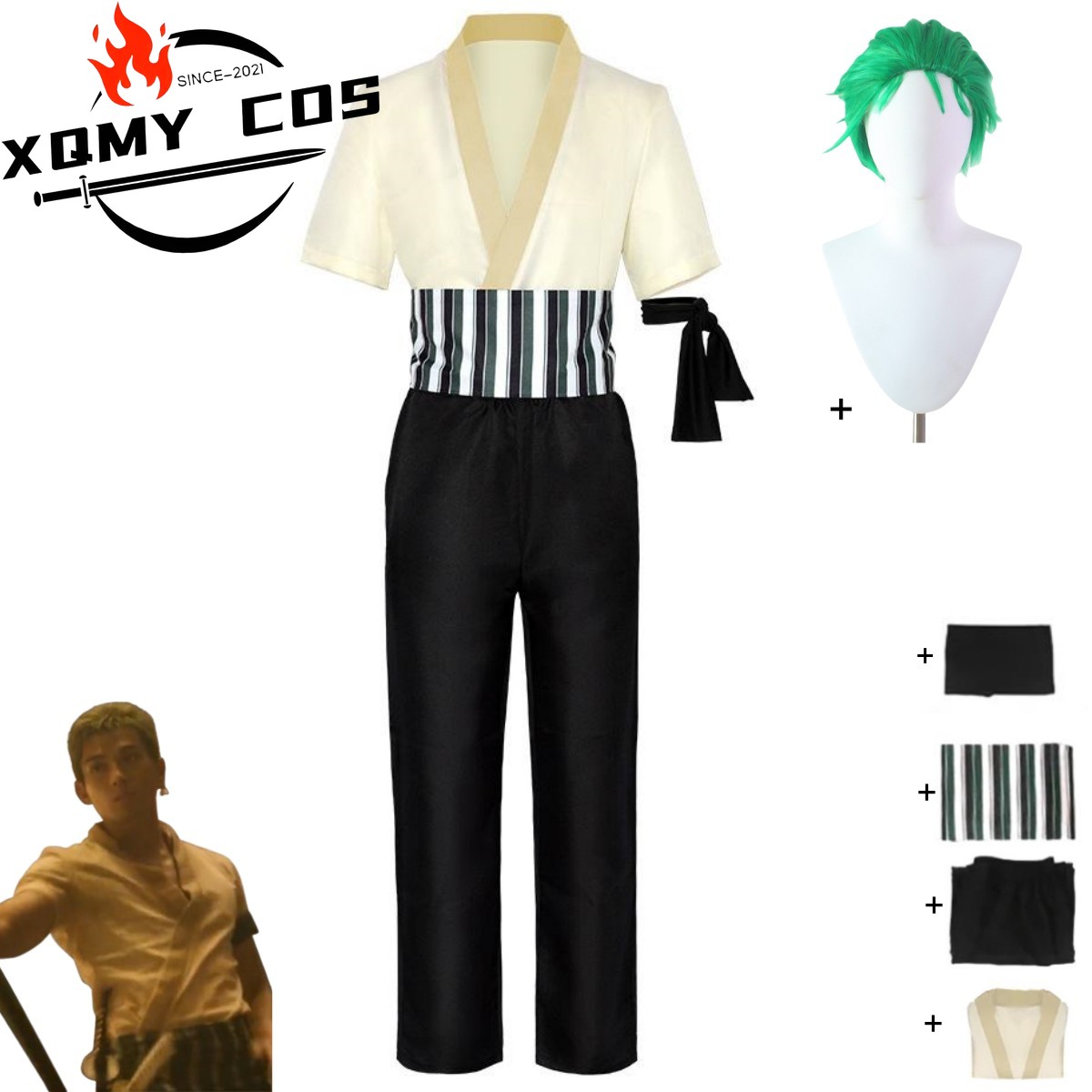 XqNew Anime Movie Roronoa Zoro - Halloween Costume Kids recensione e prezzo