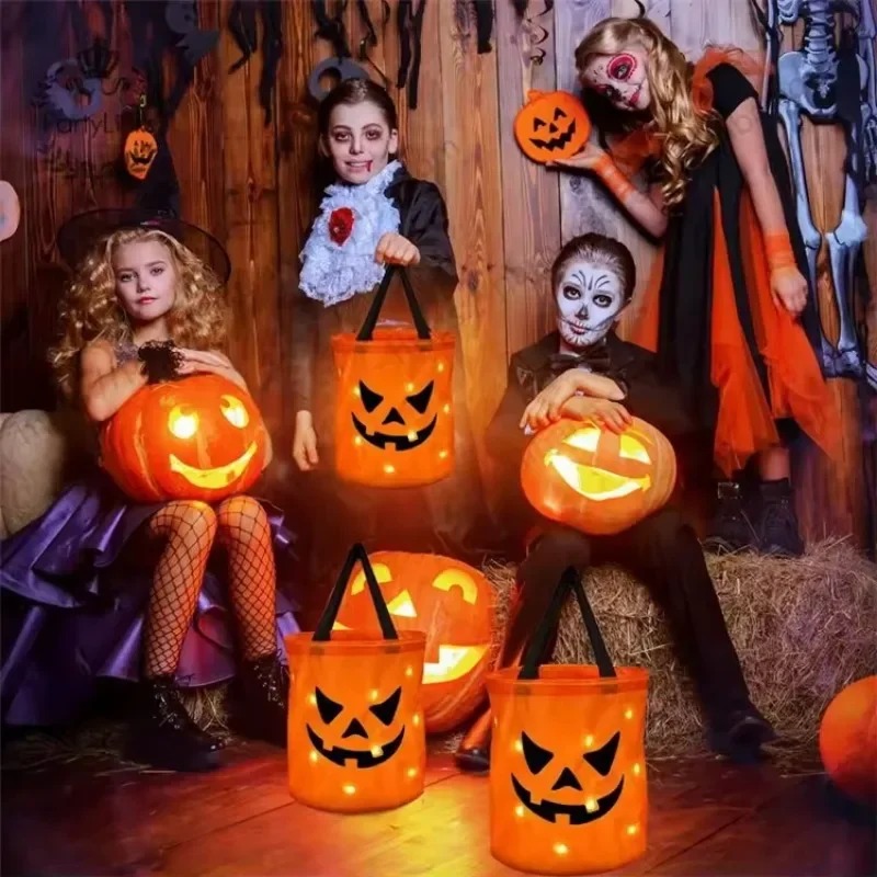 1-10PC Cesto di Halloween a fo - Halloween Pumpkin Decor Led recensione e prezzo