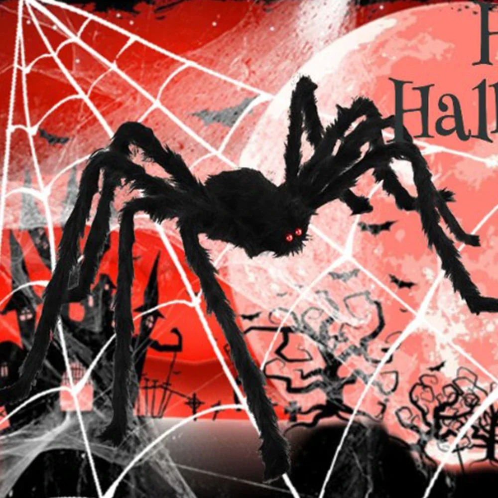 1-2 pezzi di ragni di peluche  - Spider Web Halloween Decoration recensione e prezzo